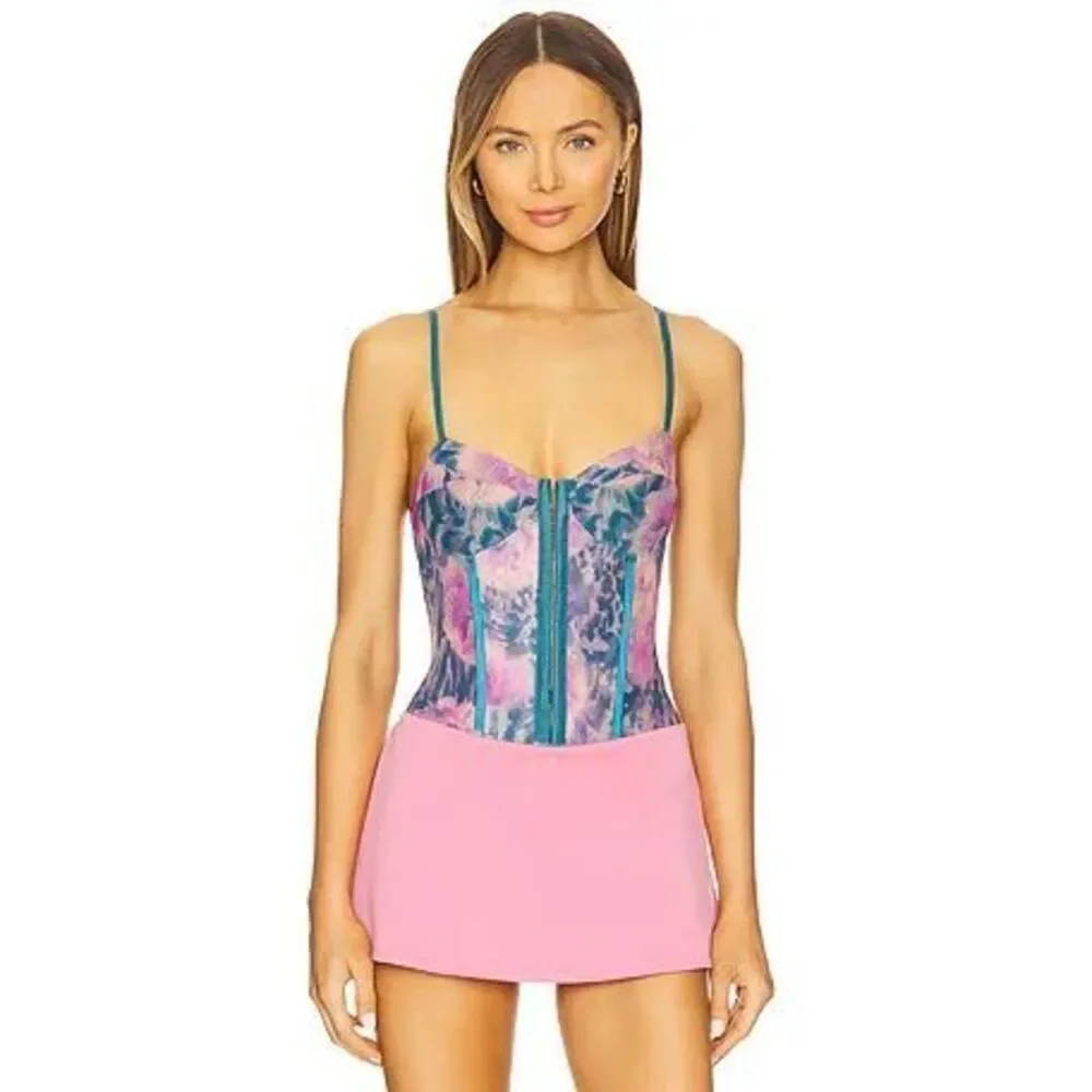 Free people printed night rhythm bodysuit